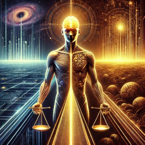 Image associée à l'article sur l'IA et l'éthique par Obscyra