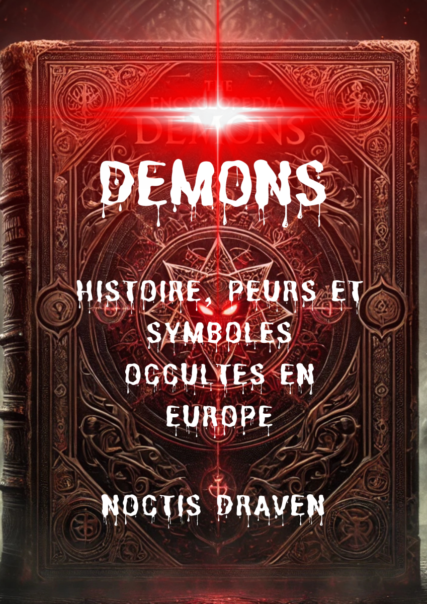 Couverture du livre Démons de Noctis Draven – une exploration des figures occultes et symboles démoniaques à travers l’histoire européenne.