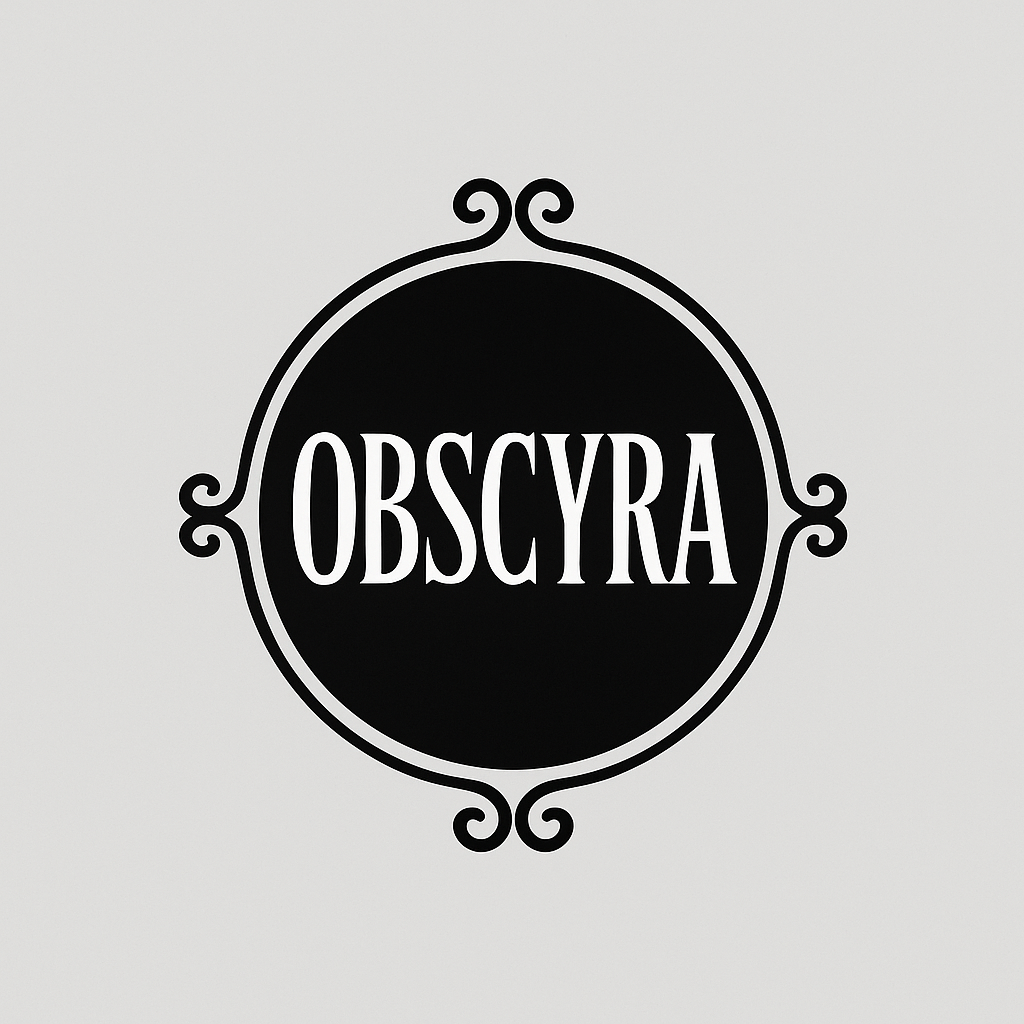 Logo de la collection Obscyra — un œil stylisé dans une sphère noire, symbolisant la lucidité, la subversion et la conscience critique au cœur des œuvres éditées.