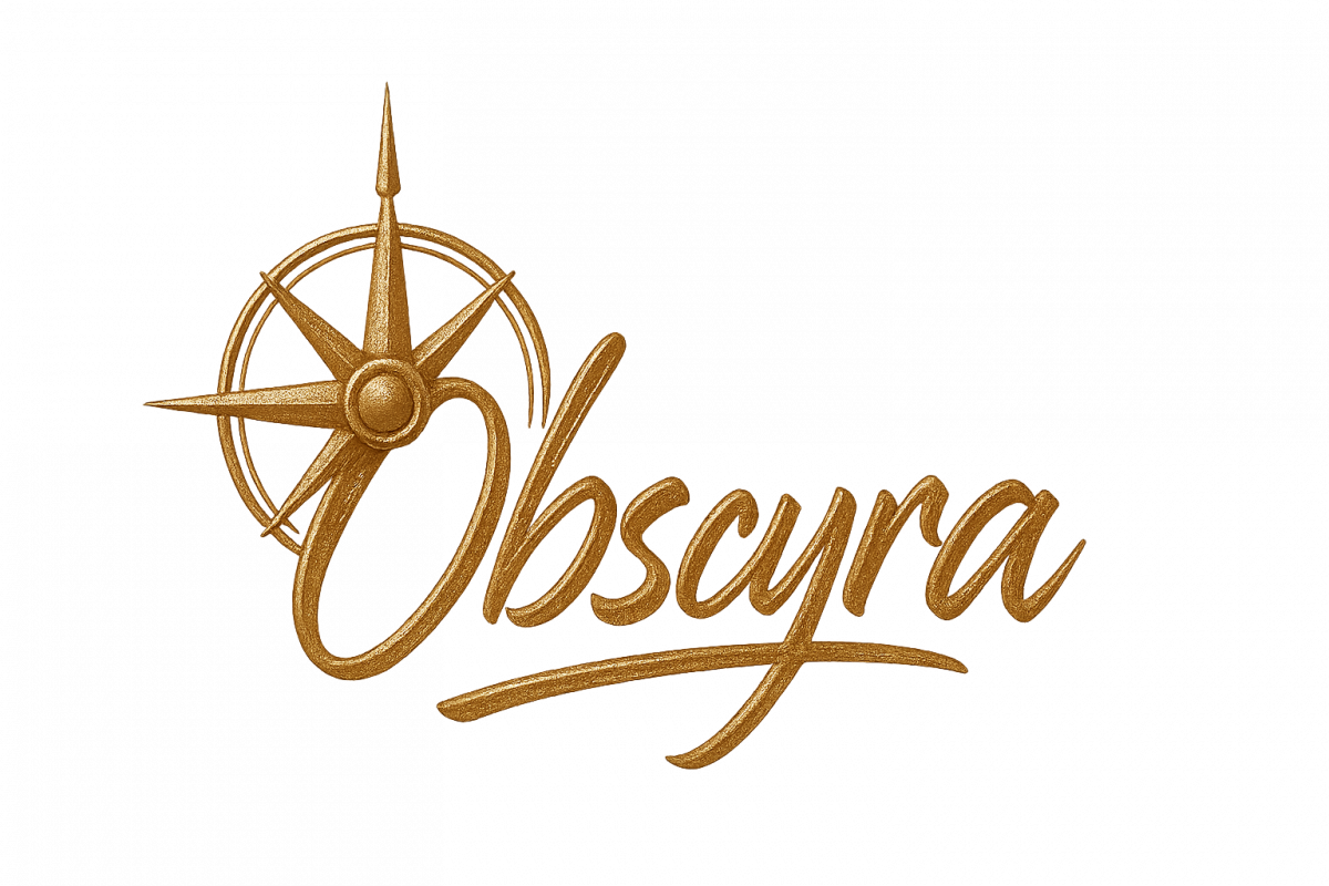 Logo Obscyra représentant une rose des vents intégrer dans le O.