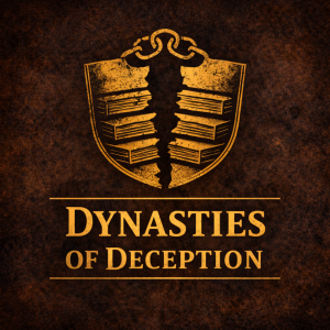 Logo of the Dynasties of Deception series, a critical essay collection examining powerful families and the transmission of lies and manipulation