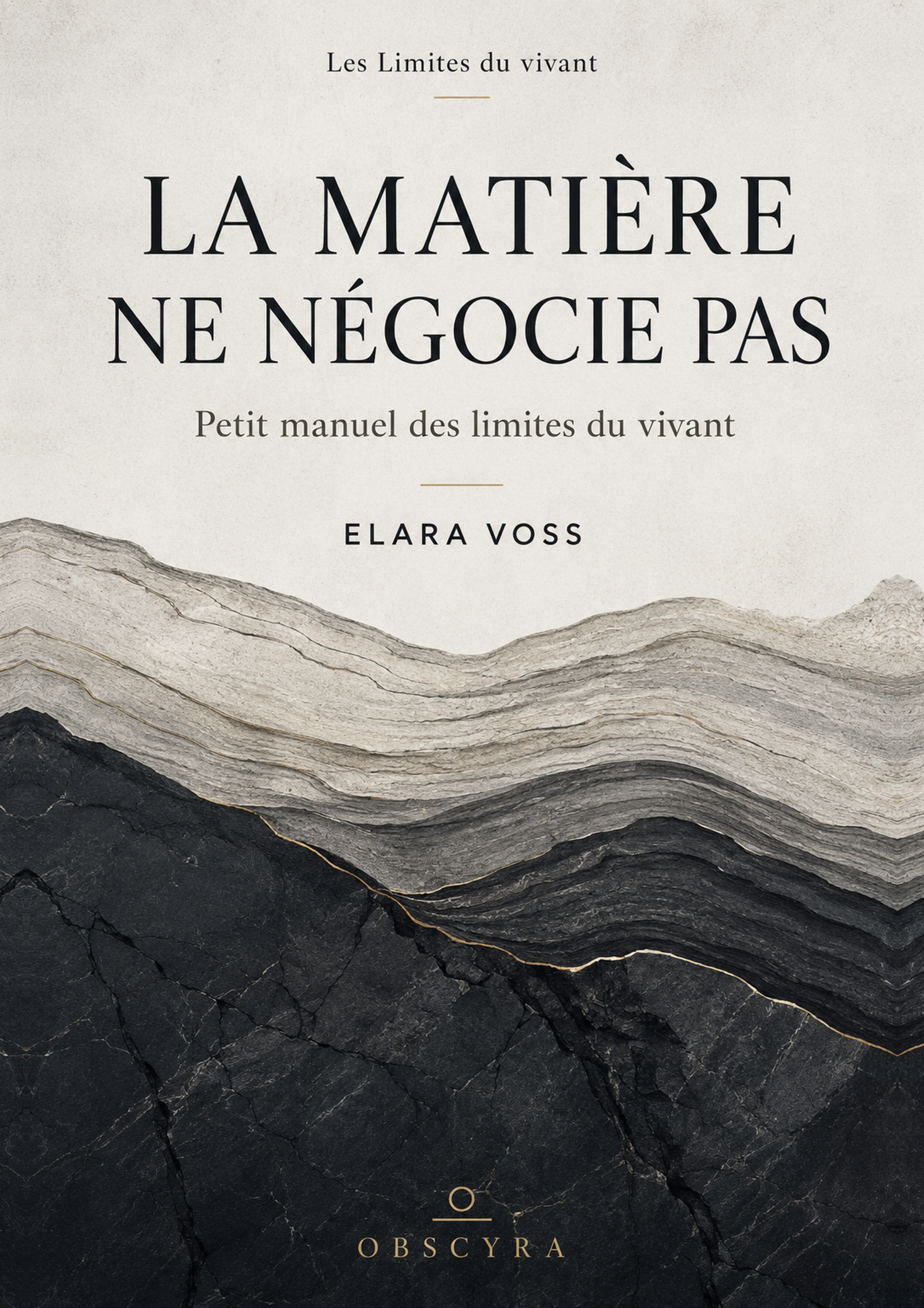Couverture du livre La matière ne négocie pas