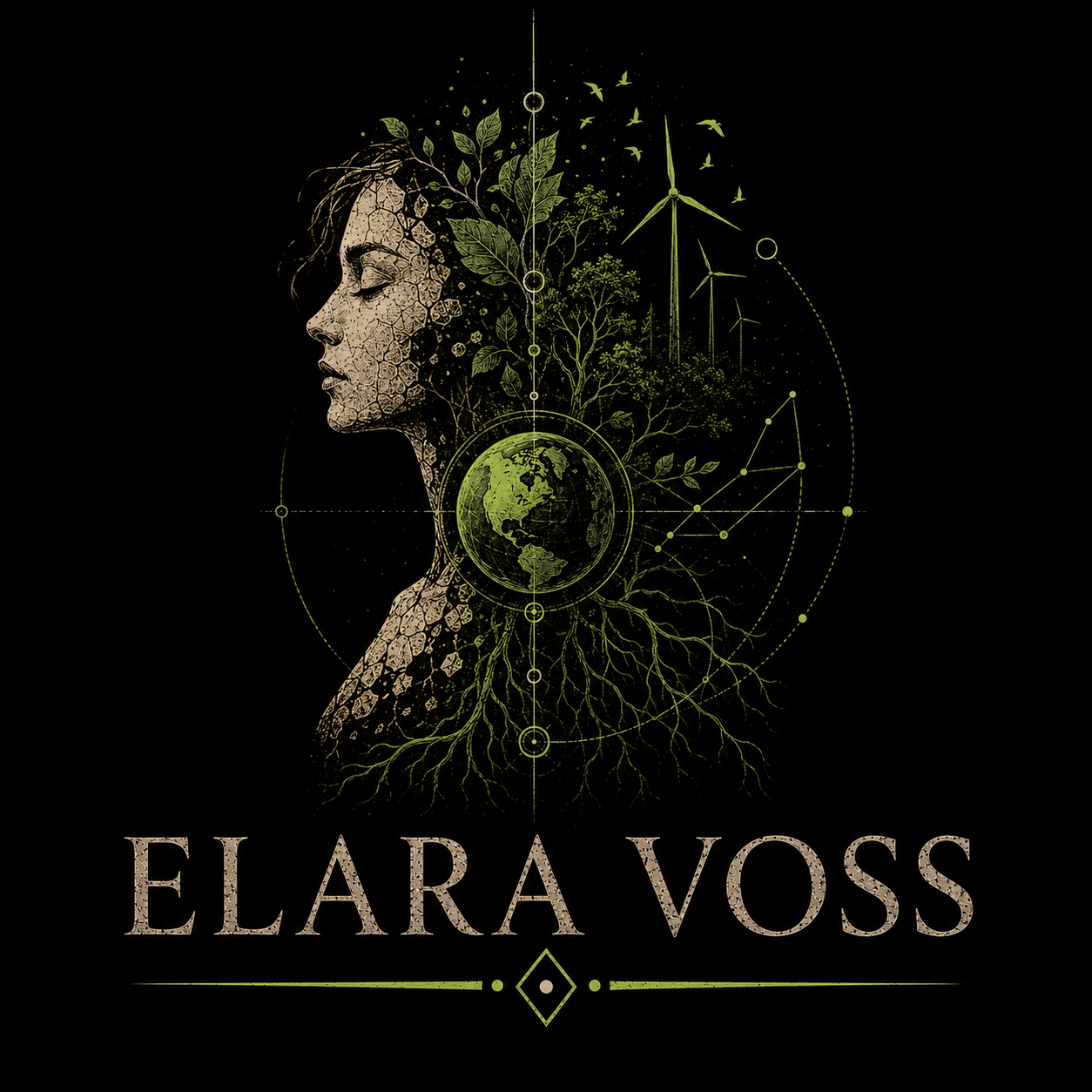Logo officiel d’Elara Voss, autrice Obscyra