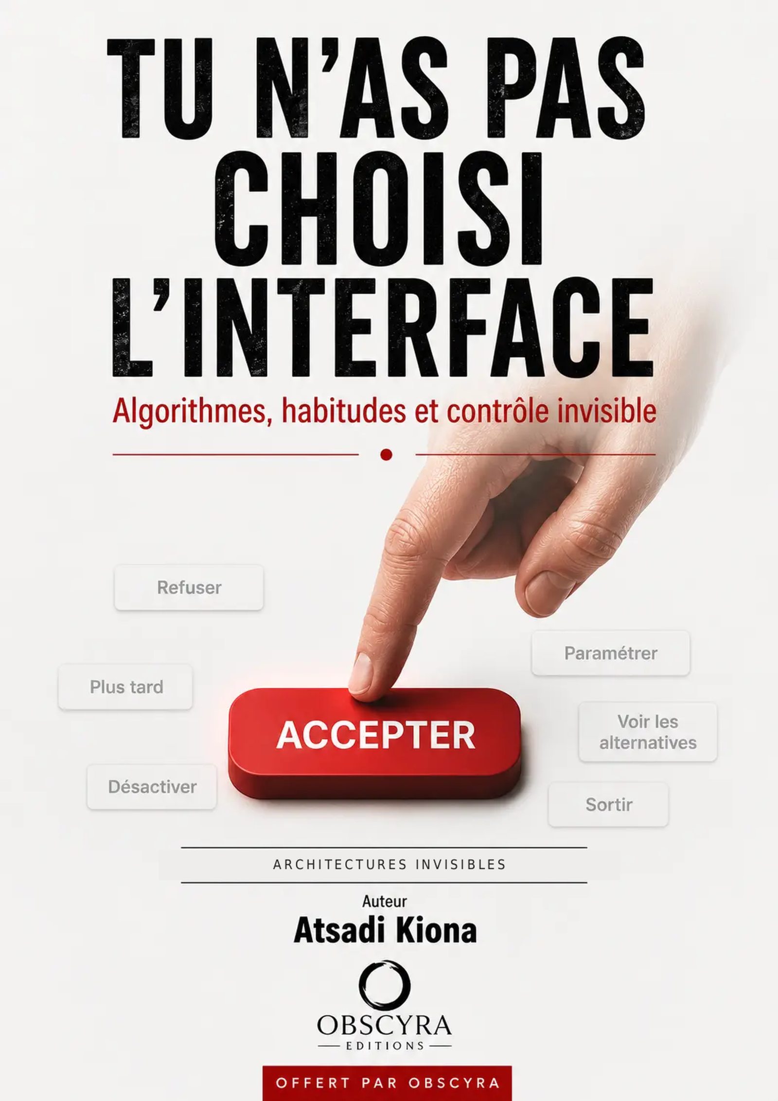 Couverture de Tu n’as pas choisi l’interface